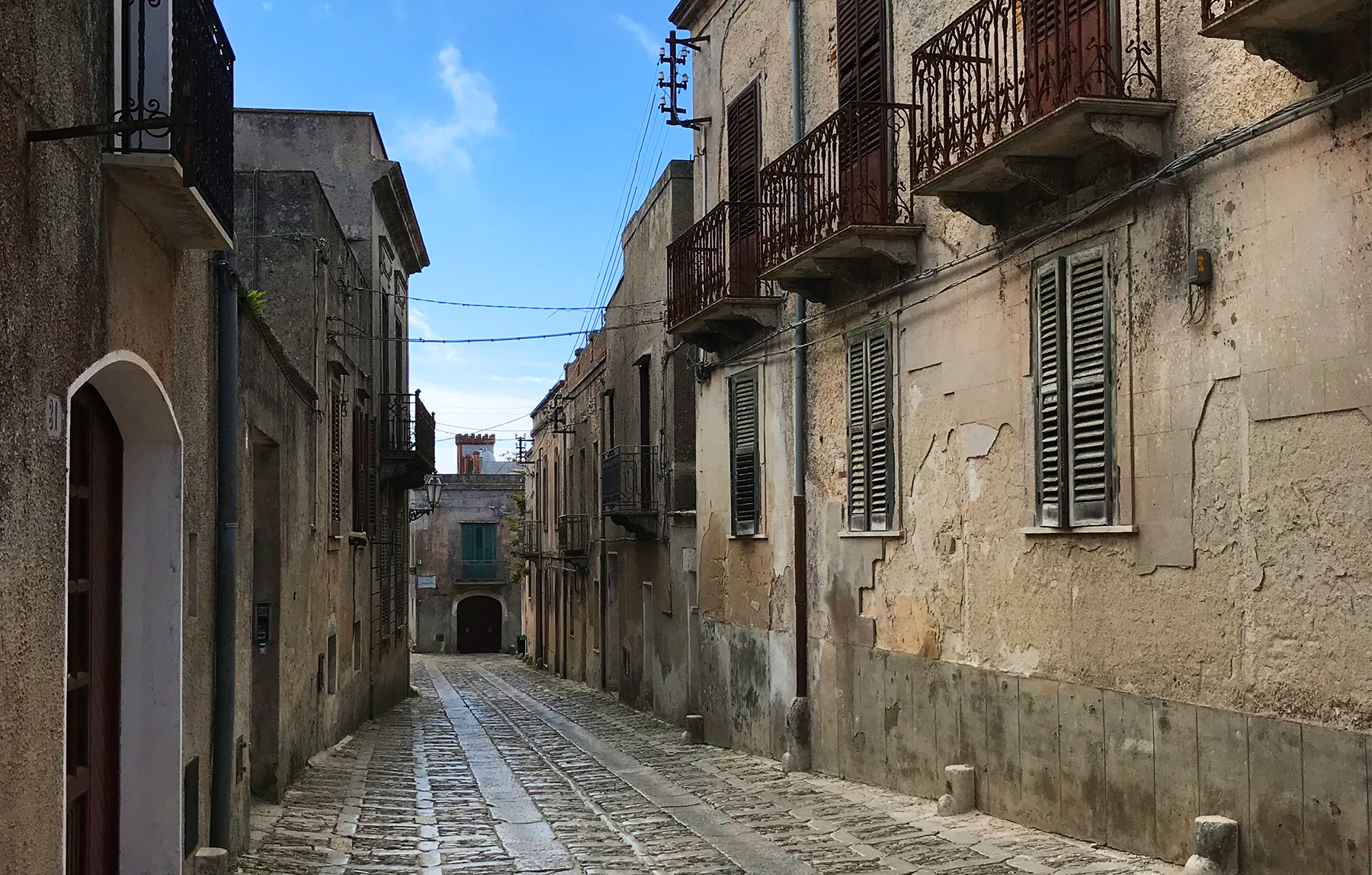 Cobblestone streets of Erice
